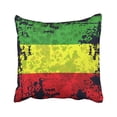 thumbnail image 1 of ARTJIA Green Yellow Red Rasta Flag Rastafarianism Colorful For Work In Reggae Rastaman Festivals Pillowcase Cover 18x18 inch, 1 of 1