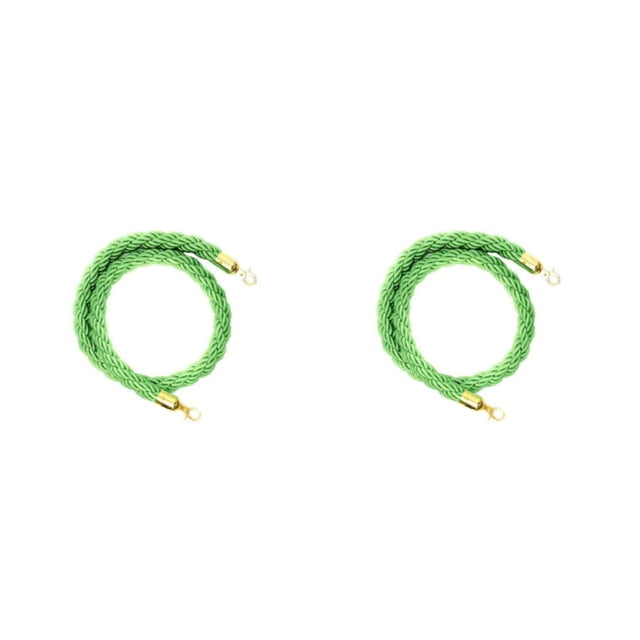 Cateissary Barreras de cuerda - Puntales de control de multitudes de alta resistencia 1,5 m Verde Verde 1.5 m 2Conjunto