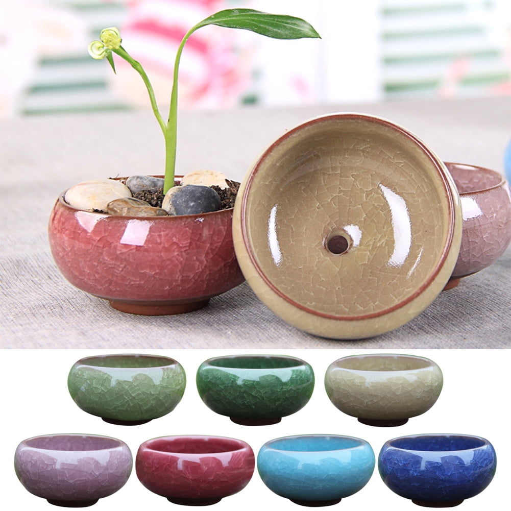 Home Garden Ceramic Pottery Planter Flower Pot  Green Plant Office Mini Vase si 