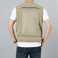 thumbnail image 6 of IYTR Men's Summer Outdoor Multi-Pocket Quick Dry Breathable Vest Lightweight Travel Photography Waistcoat Khaki L, 6 of 6