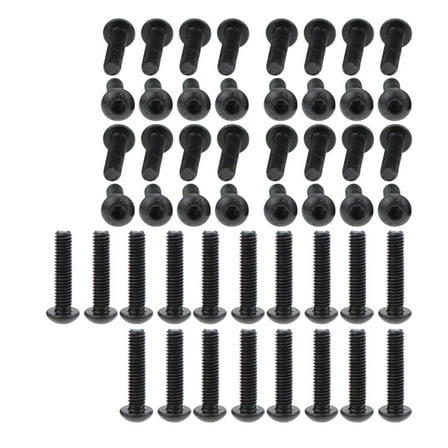 High-Strength Black 10.9 Grade Carbon Steel Round Head Hex Socket Screws M3X28(50pcs)