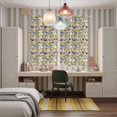 thumbnail image 4 of Vintage Flowers Kitchen Curtains Window Panels, Spring Yellow Floral Country Leaves Blue Birds Insulated Window Treatment Curtain, Grommet Curtains for Bedroom/Living Room, 2 Piece 52"Wx84"L, 4 of 8