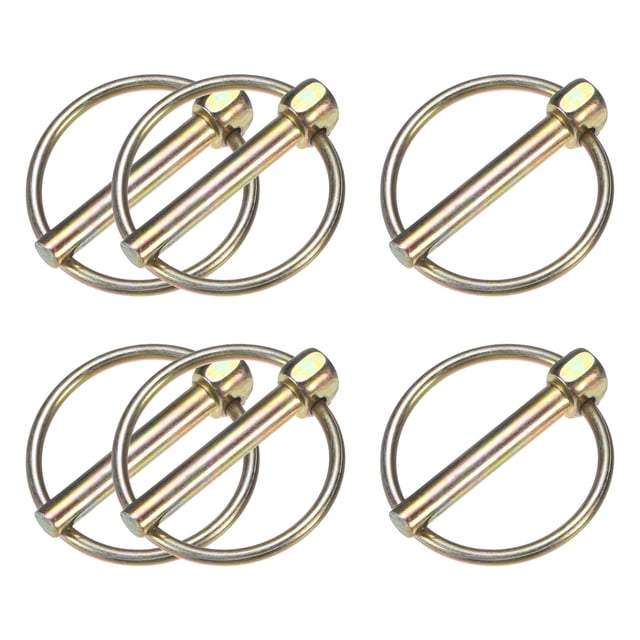 Uxcell 6Pack Pasador de Anillo, 5x30mm Pasadores de Acero al Carbono para Remolque con Zinc de Color