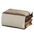 thumbnail image 3 of Unique Home Perlina 7 Piece Comforter Set Striped Medallion Bed in a Bag Clearance Bedding Comforter Duvet, Fade Resistance, Super Soft (Calking, Coffee/White), 3 of 4