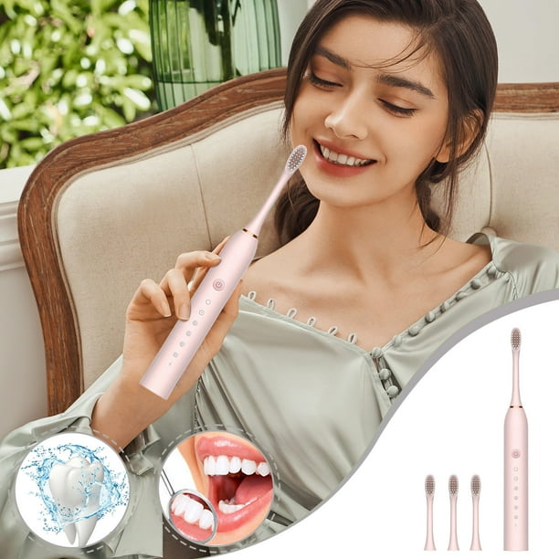 Cepillo de dientes,, Bajo ruido, Portátil, Temporizador inteligente Cepillo de dientes IPX7 Cepillo de dientes de agua Vibración Cepillo de dientes eléctrico