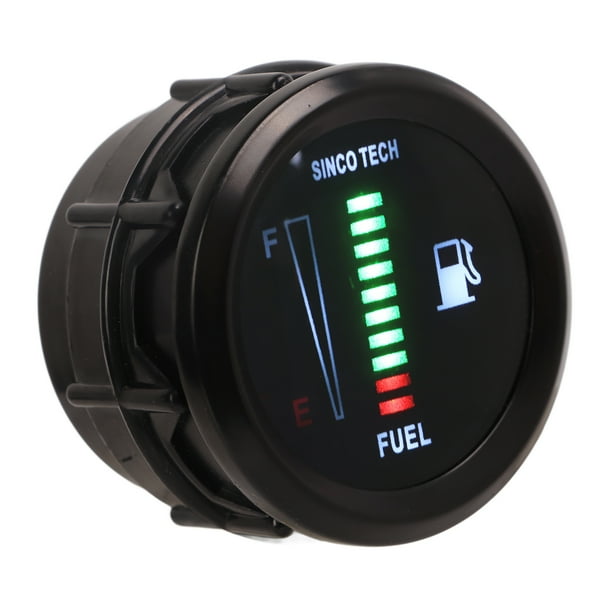Medidor de Nivel de Combustible, Proncico Calibre de Nivel de Aceite Recordatorio de Flasheo de LED 3 Modos de Ajuste de 52 mm Para Motocicleta del Vehículo de 8-18 Voltios
