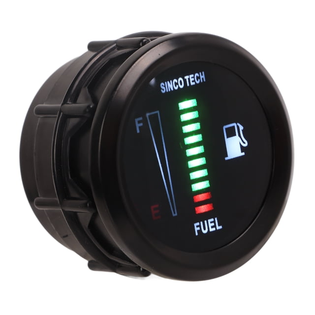 Fuel Gauge, 52mm Oil Gauge LED Flashing Reminder Practical High Sensitivity For 8-18 Volt Vehicle Motorcycle