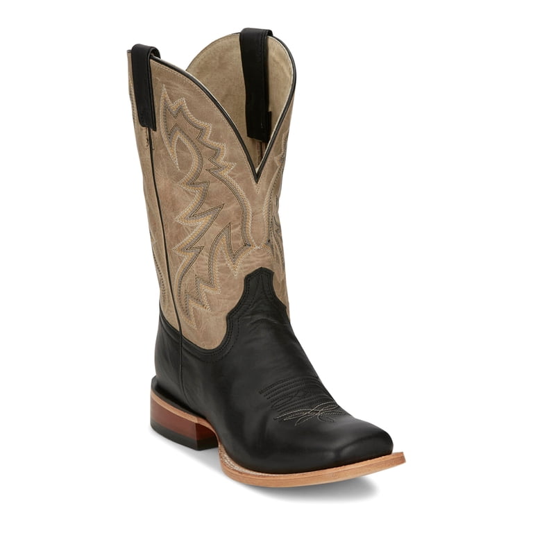 Tony Lama Mens Luciano Wide Square Toe Cowboy Mid Calf Boots 