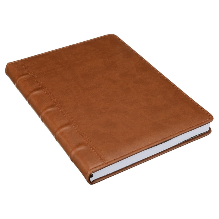 Pen+Gear Leatherette Cover Adult Journal, Brown, 7.25