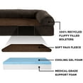 thumbnail image 6 of FurHaven Pet Products Faux Fleece & Chenille Cooling Gel Top Sofa Pet Bed for Dogs & Cats - Coffee, Medium, 6 of 13