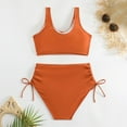 thumbnail image 6 of Spring Saving GaThRRgYP Womens Bikinis Bathing Suit Sets,Women's Solid Color Swimwear Two-piece Slim Bikini Straped Swimsuits, 6 of 8