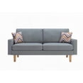 thumbnail image 6 of Modern Gray Linen 70" Sofa and Chair Set with Throw Pillows, 6 of 6