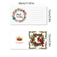 thumbnail image 3 of DIY Diamond Greeting Card Diamond Art Painting Christmas Style Creative Design Holiday Blessing Gift Folding Greeting Card Set (A Set Of Six) (15*15cm)-Christmas Poinsettia(With White Envelope), 3 of 7