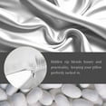 thumbnail image 4 of Mulberry Silk Pillowcase – Standard 20x26 Inch – 22 Momme Highest Grade Silk – Cooling for Hair & Skin – Breathable Anti-Frizz with Hidden Zipper – Soft Luxury Pillow Cover – Silver Mist, 4 of 8