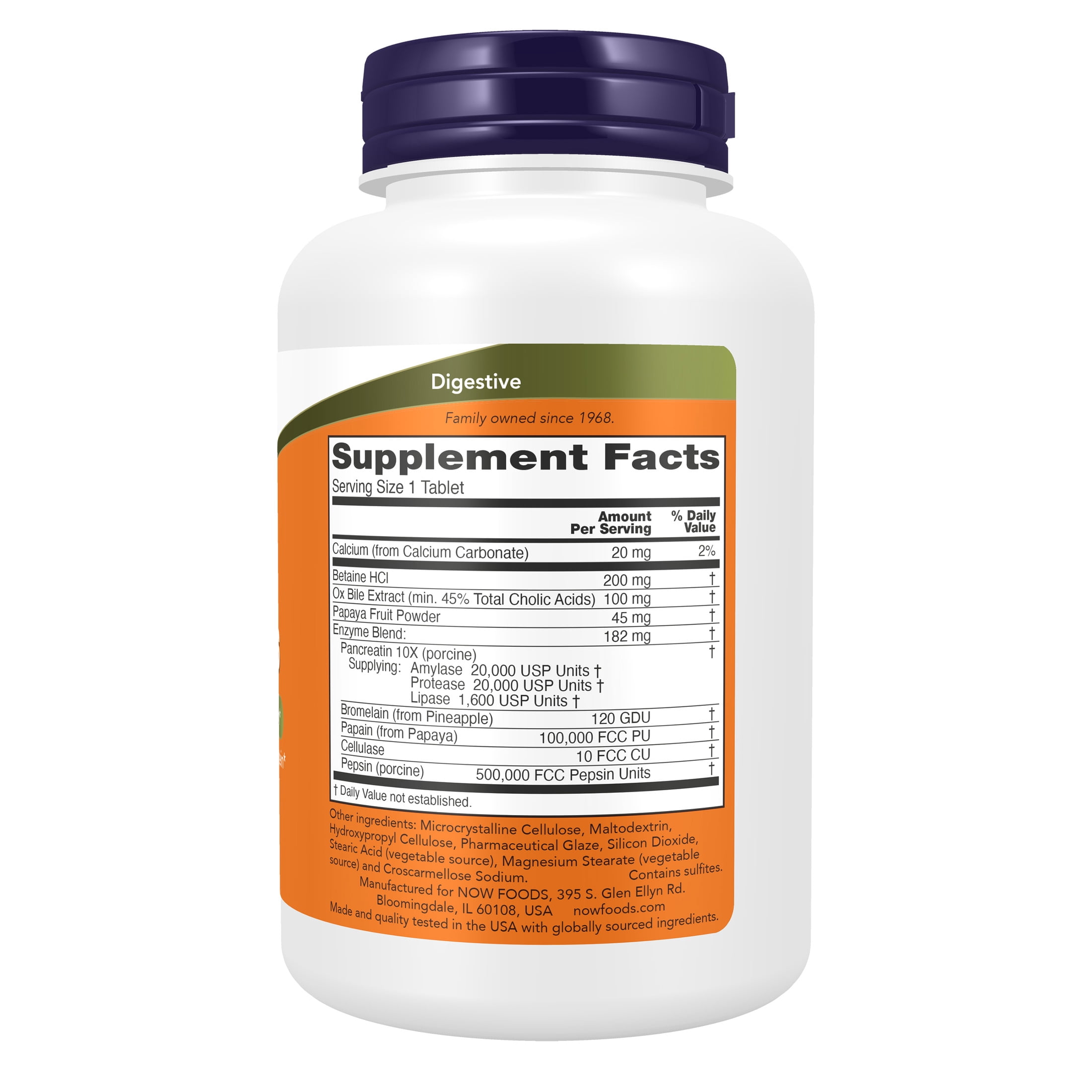 NOW Supplements, Super Enzymes, Formulated with Bromelain, Ox Bile, Pancreatin and Papain, Super Enzymes, 180 Tablets