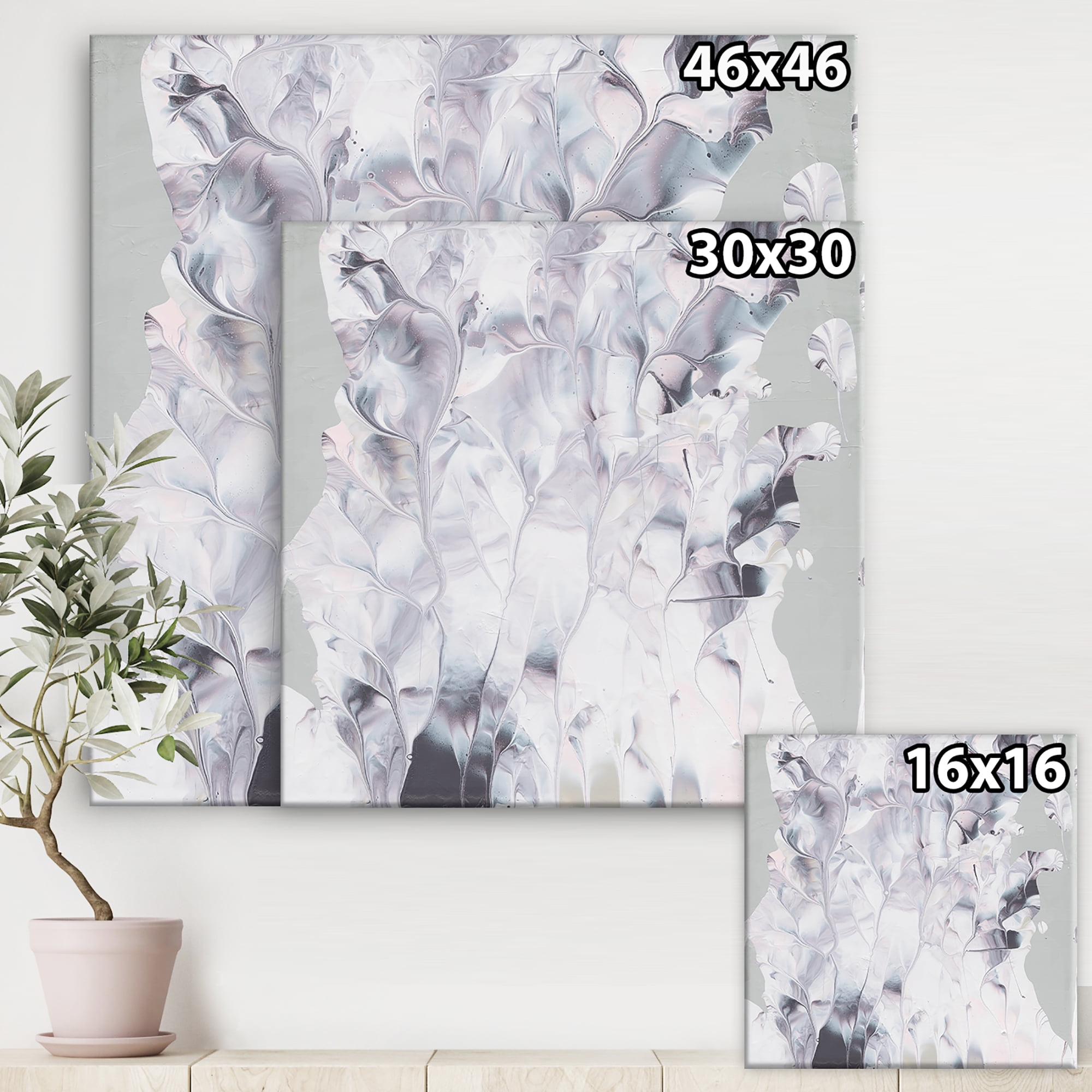 Designart 'Light and Shadow II' Modern Farmhouse Canvas Artwork