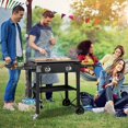 thumbnail image 2 of Enyopro Portable 2-Burner Gas Grill, 573 Sq. In. 30,000 BTU Flat Top Propane Grill with Side Shelves, Ideal for BBQ, Patio, Camping, and Tailgating, 2 of 10