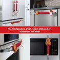 thumbnail image 5 of Juego de 8 cubiertas para manijas de puertas de refrigerador, cubiertas para electrodomésticos de cocina con muñeco de nieve de Papá Noel, protector para manijas de puertas para refrigerador, hor, 5 of 5