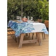 thumbnail image 3 of Outdoor Tablecloth with Umbrella Hole for Patio/Picnic/Party/Camping, Ocean Blue Octopus Waterproof Table Cloth Rectangle Table Cover Washable, Coastal Coral Beach Nautical Starfish (60"x 84"), 3 of 8