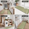 thumbnail image 5 of Olive Green and White Checkerboard Pattern Kitchen Rugs Sets Of 3,Kitchen Runner Rugs Non Skid Washable,Decorative Kitchen Floor Mats for Kitchen,Sink,Laundry,17"x30"+ 17"x47" + 17"x59", 5 of 6
