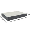 thumbnail image 2 of PETMAKER 30x20.5 Memory Foam Dog Bed with Washable Sherpa Cover (Gray), 2 of 7