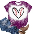 thumbnail image 3 of Camisas de Mujer Casual Impreso Cuello Redondo Manga Corta Superior, Blusa de Moda para Uso Diario Y de Fiesta, 3 of 4