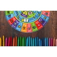 thumbnail image 2 of KC Cubs Playtime Collection ABC Alphabet, Seasons, Months and Days of The Week Educational Learning & Game Round Circle Area Rug Carpet for Kids and Children Bedrooms and Playroom, 2 of 5