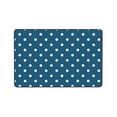 thumbnail image 7 of Polka Dots Teal White Spots Rugs Doormat, Non-Slip Machine Washable Carpets Floor Door Mat , 36" x 24", 7 of 7