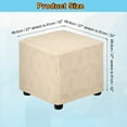thumbnail image 2 of Jacquard Square Ottoman Cover Fit Length 27"-32", M-Large, Khaki, 2 of 6