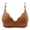Brown, variant on Women's Lace Edge Vertical Stripe Back Bra Padded Bra Wireless Lingerie For women