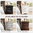 thumbnail image 3 of Aukfa 2-Drawer Nightstand, Mid-Century Modern Wood Bedside Table for Bedroom/Living Room/Guest Room,White, 3 of 6