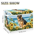 thumbnail image 3 of Ryvnso Husky Dog Sunflower Large Lidded Foldable Storage Baskets Cubes Boxes Lids Bin for Home, 3 of 7