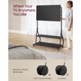 thumbnail image 4 of VASAGLE Meuble Télé avec Roulettes, pour Téléviseurs LCD LED OLED Plats et Incurvés jusqu'à 75 Pouces et 88 lb, Chariot Télé Roulant, avec Prises de Courant, Tablette de Rangement, Hauteur Ajustable, 4 of 6