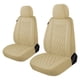 thumbnail image 1 of Funda de asiento de coche CAROMOP de piel sintética con 2 unidades delanteras, color beige, 1 of 8