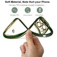 thumbnail image 6 of iPhone 15 Pro Case for Women Girl Cute Luxury Plating Soft Back Cover Raised Full Camera Protection Bumper Silicone Shockproof Phone Case for iPhone 15 Pro Max, Green, 6 of 9