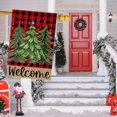 thumbnail image 3 of Welcome Christmas Red Tree Xmas Winter House Flag Large Big Burlap 28X40 Inch Vertical Double Sided Outside Yard Holiday Outdoor Farmhouse Decoration, 3 of 5