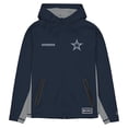 thumbnail image 2 of Men's New Era  Navy Dallas Cowboys Combine Authentic Raglan Scuba Full-Zip Hoodie, 2 of 3