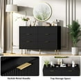 thumbnail image 6 of Dresser for Bedroom,6 Drawer Dresser with Wide Drawers,Wooden Chest of Drawers,Modern Storage Dressers for Living Room, Closet, Hallway,Entryway, 6 of 7