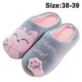 thumbnail image 1 of Mujer 38-39 Invierno Dibujos animados Gato de la suerte Zapatos de algodón-Gris Xemadio 2034320-11, 1 of 9