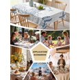 thumbnail image 5 of Blue Coastal Table Cloth, Summer Beach Turtle Coral Starfish Jellyfish Waterproof Tablecloth for Rectangle Tables, Reusable Washable Fabric Table Cover for Restaurant Kitchen Dining Tables 60"x84", 5 of 6
