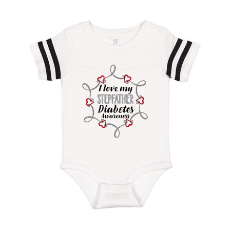 

Inktastic I Love My Stepfather Diabetes Awareness Gift Baby Boy or Baby Girl Bodysuit