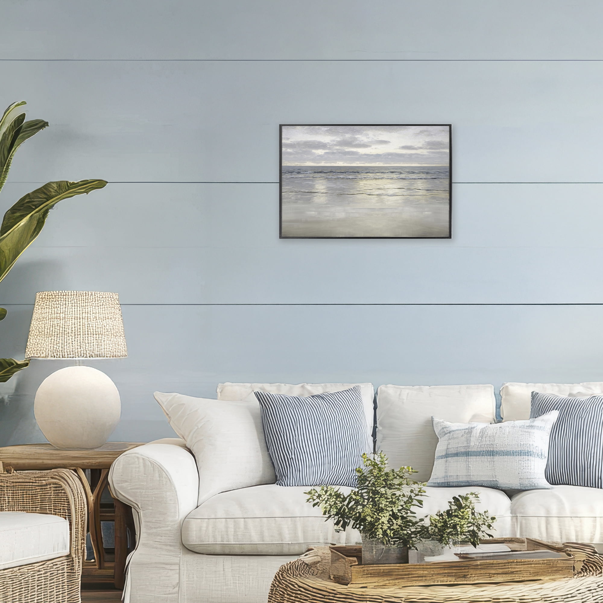 Stupell Industries Sunlight On The Sea Black Framed Giclee Art, design by Christy McKee