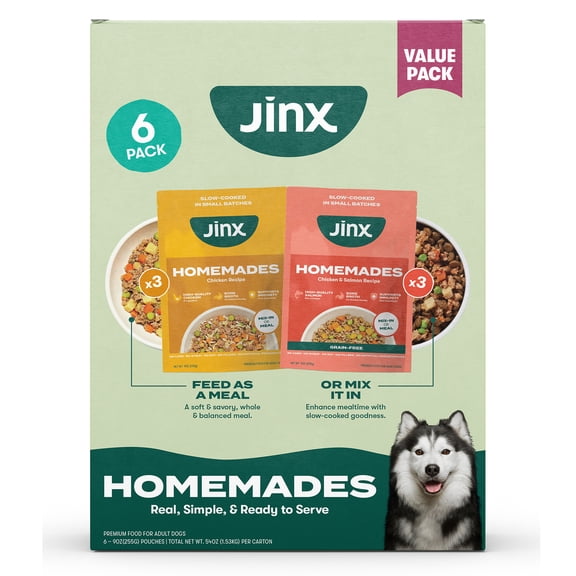 Jinx - Chicken & Chicken/Salmon Homemades VP 6pk