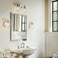 thumbnail image 5 of Kichler Braelyn Vintage Industrial 1 Light Chrome Wall Sconce with Clear Seeded Glass, 5 of 8