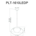 thumbnail image 2 of Dainolite 10W Pendant, Matte Black w/ Opal Glass, 2 of 3