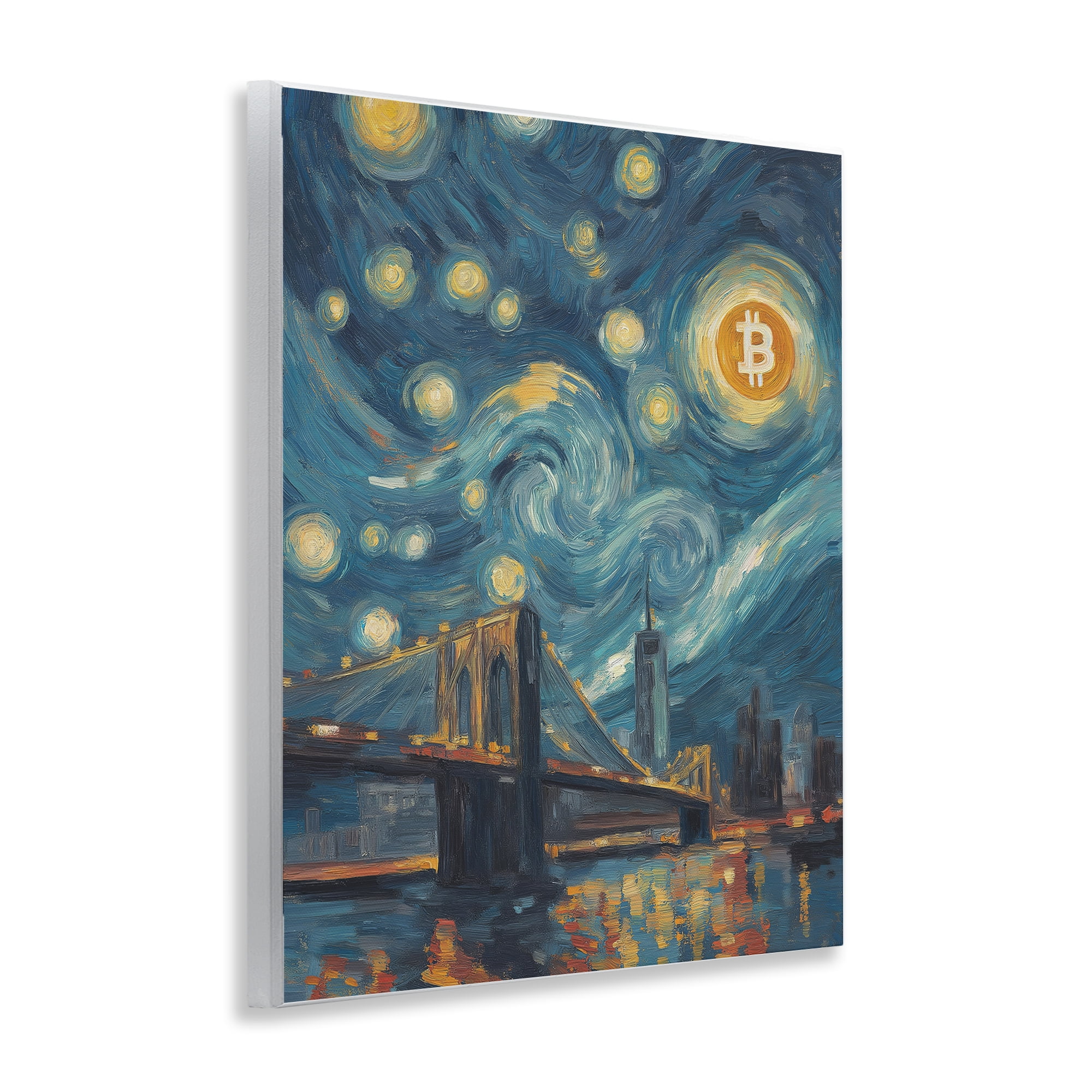 Stupell Industries Iconic Blockchain Moonlight Wall Plaque Art, design by Svetlana Aleynikova