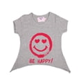 thumbnail image 3 of Purple Orchid - Little Girls Short Sleeve Top 28923-4T (Grey Be Happy), 3 of 3