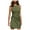 Army Green, variant on Frostluinai Summer Dresses Vacation Outfits for Women Casual Sleeveless Beach Tank Dress Bodycon Ruched Tie Waist Mini Dresses