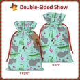 thumbnail image 2 of Xecao Hippo With Flamingos And Crocodiles Print Burlap Gift Bags with Drawstring and Gift Tags, Gift Bags, Burlap Bags, Jute Bags for Party, Christmas, DIY Craft Bags-Small, 2 of 9