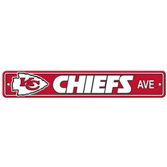 Kansas City Chiefs Ave Street Sign 4"x24" NFL Football Team Logo Avenue Man Cave